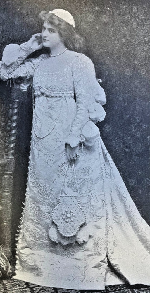 1901 Vintage Magazine Illustration Actress Maxine Elliott