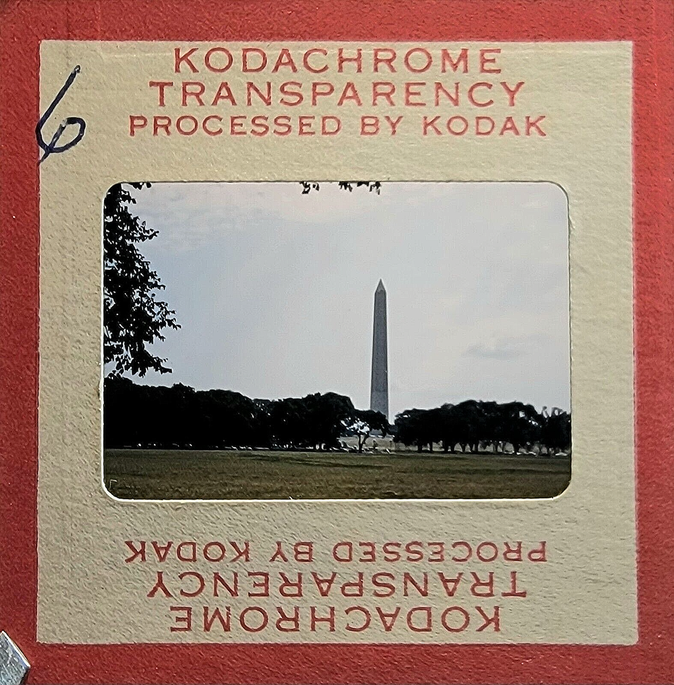 Vintage Film Slide Photo Washington D.C. Washington Monument Landscape 1950's