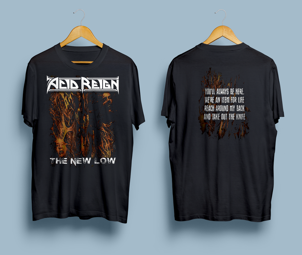 Acid Reign The New Low Band Logo Tee in Sizes S to 3XL-image