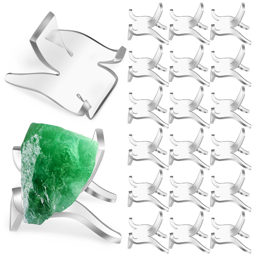 20 Pcs Clear Triangle Stool Display Stands Crystal Acrylic Holders