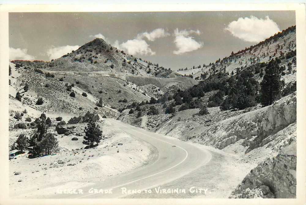 1956 Nevada Geiger Grade Reno Virginia City RPPC Postcard 26-863