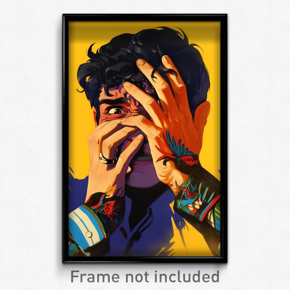 Vintage Mexican Movie Poster Art Print - Joyful Man in Unkempt Gloves