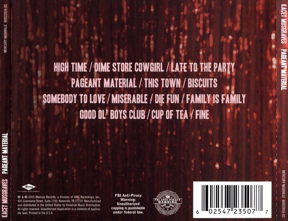 Kacey Musgraves Pageant Material New Cd