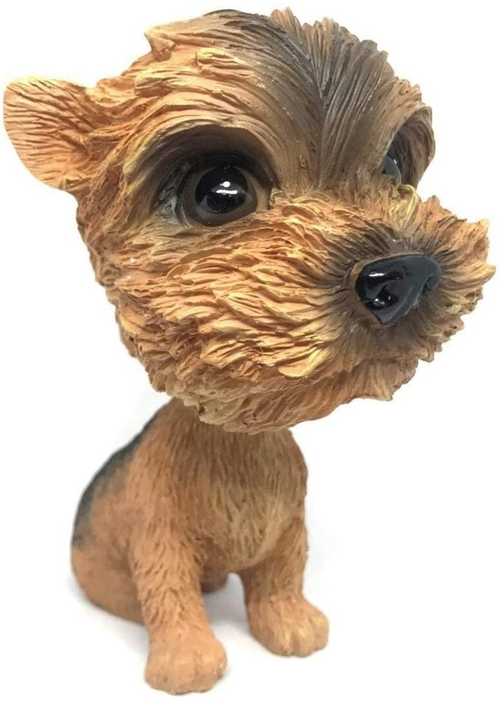 Pug Bobblehead Mini Puppy Dog Figurine Car Dashboard Nodding Yorkshire Terrier