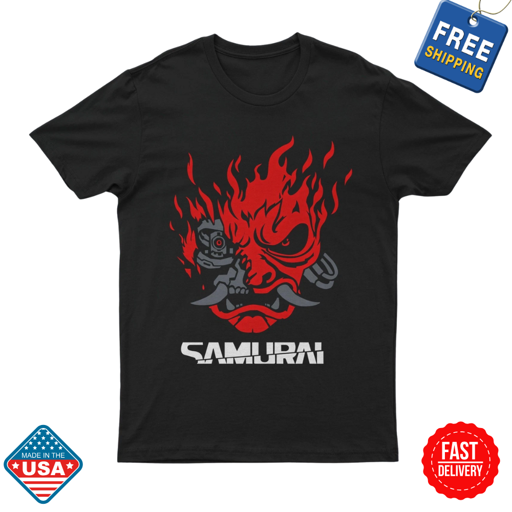 Cyberpunk 2077 Samurai Keanu Reeves T-Shirt Unisex Inspired Tee Gift For Fan NEW