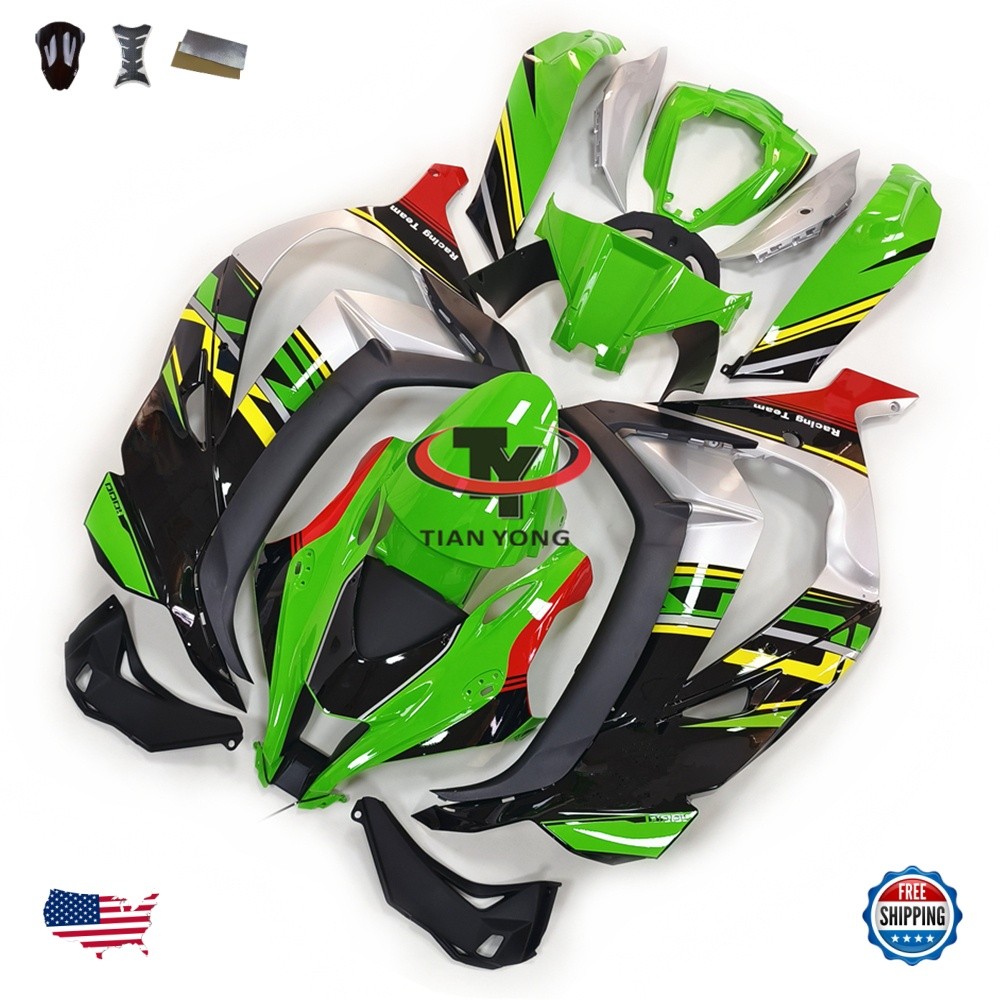 Fairing for Kawasaki 2016 17 18 19 2020 Ninja ZX10R Bodywork Green Yellow Silver