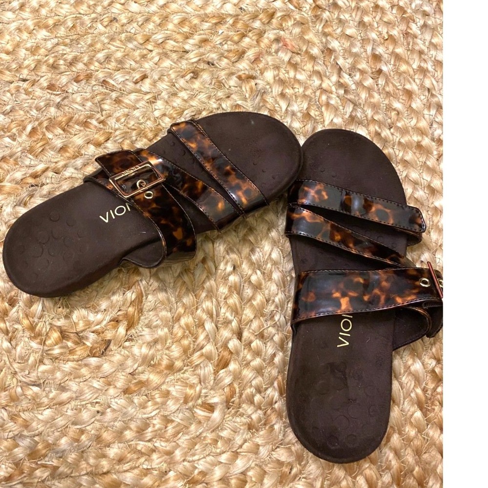 Vionic Tortoise Shell Comfort Sandals with Arch Support