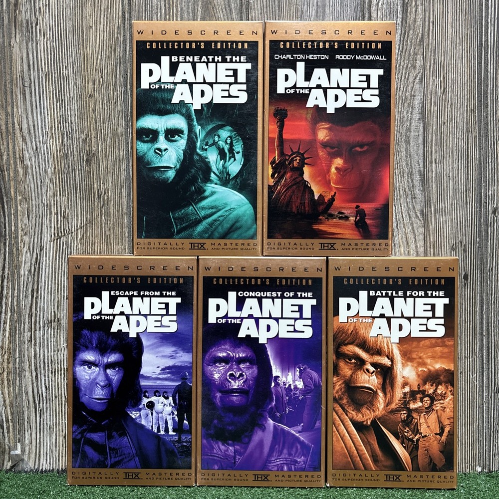Planet of the Apes - Legacy Box Set (VHS, 1998, 5-Tape Set, Widescreen)