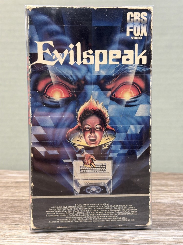 Evilspeak  VHS 1984 CBS Fox Release Clint Howard Rare OOP Horror Film Tested
