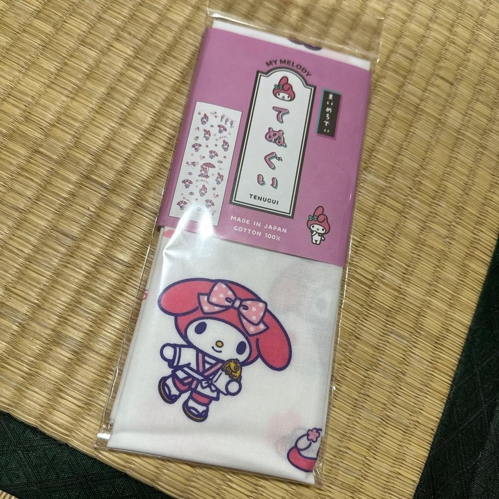Japanese Tenugui Towels My Melody Pattern 100% Cotton