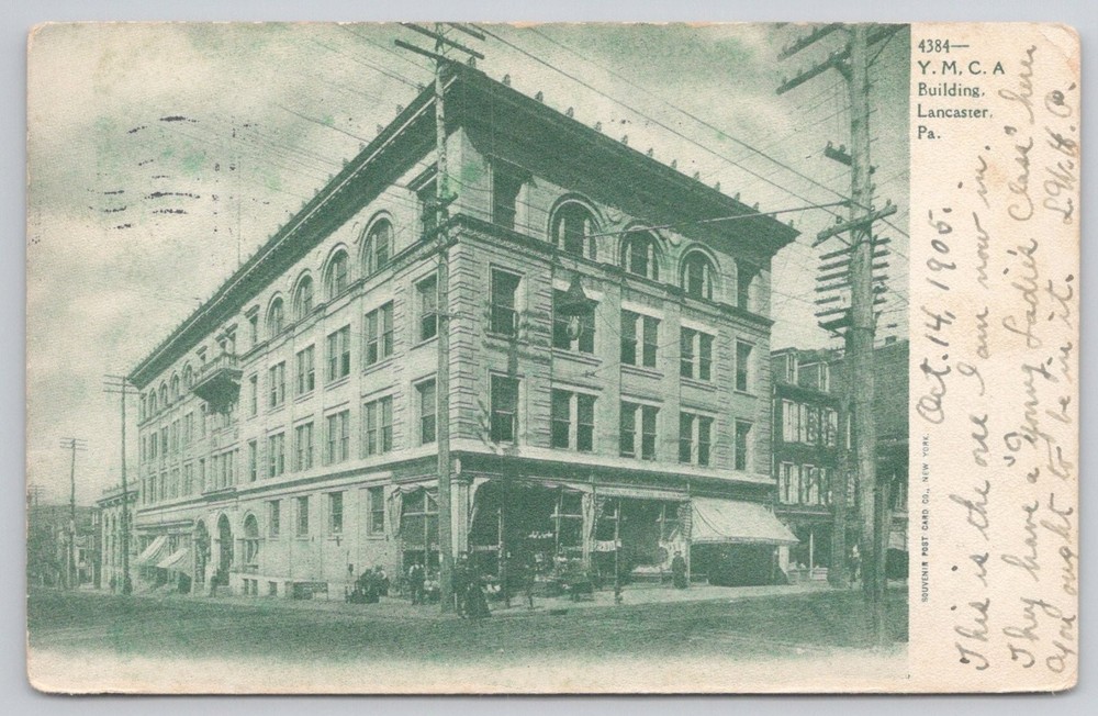 Lancaster PA YMCA Building Postcard 1905 – Souvenir Post Card Co.