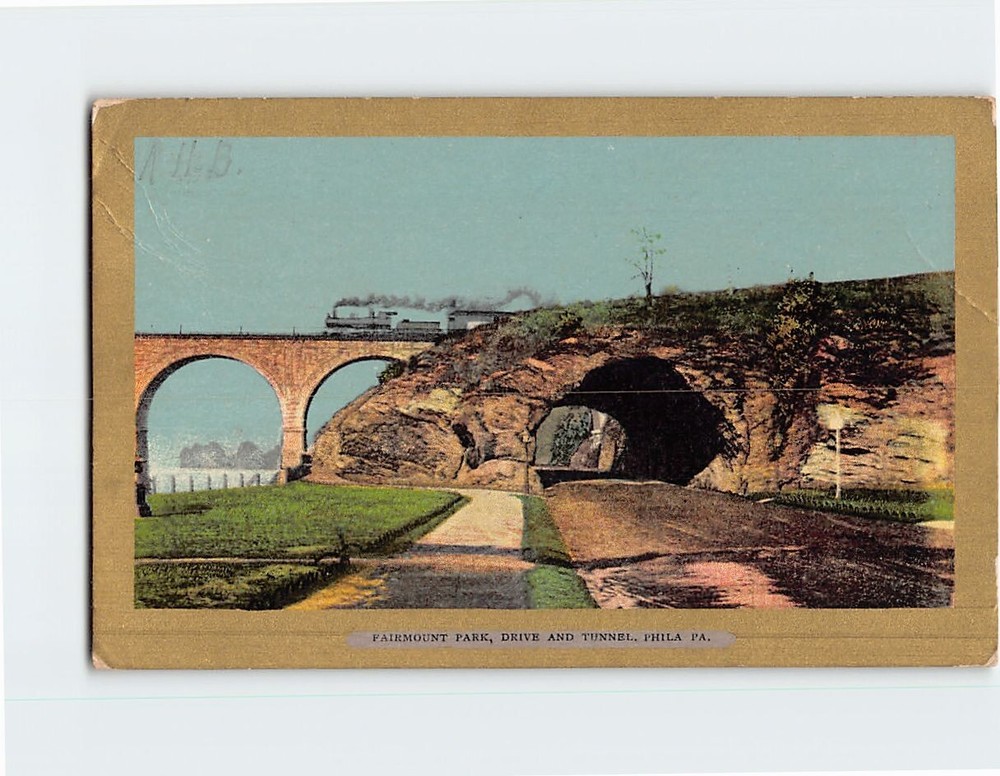 Postcard Fairmount Park Drive and Tunnel Philadelphia Pennsylvania USA H-10021