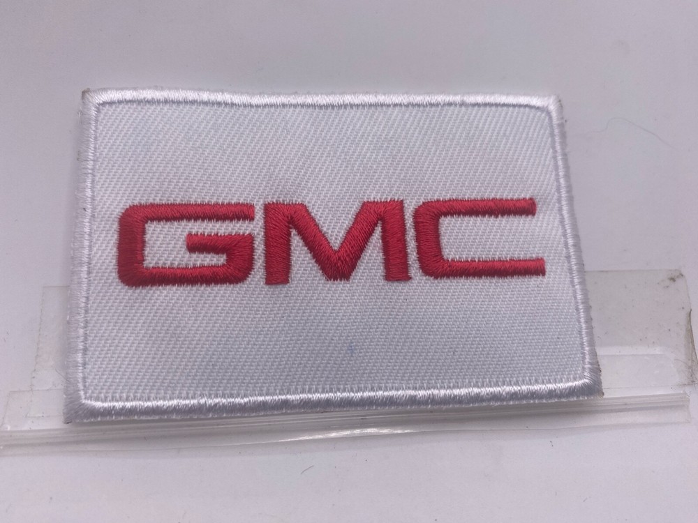 GMC  NEW EMBROIDERED COMPANY IRON ON NAME PATCH TAG 2 X 3