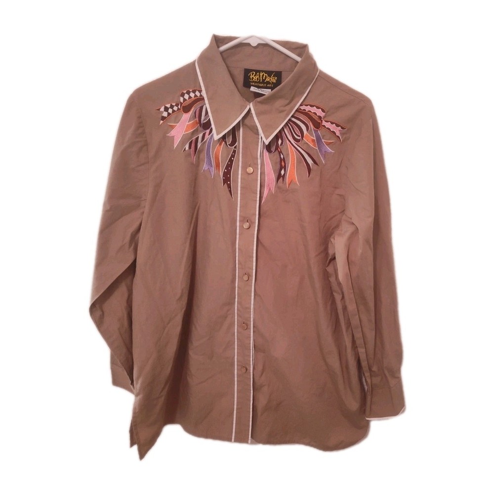 bob mackie wearable art Embroidered Shirt