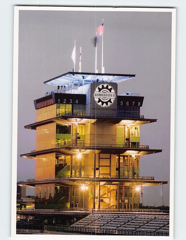 Postcard Bombardier Pagoda Indianapolis Motor Speedway Indiana USA