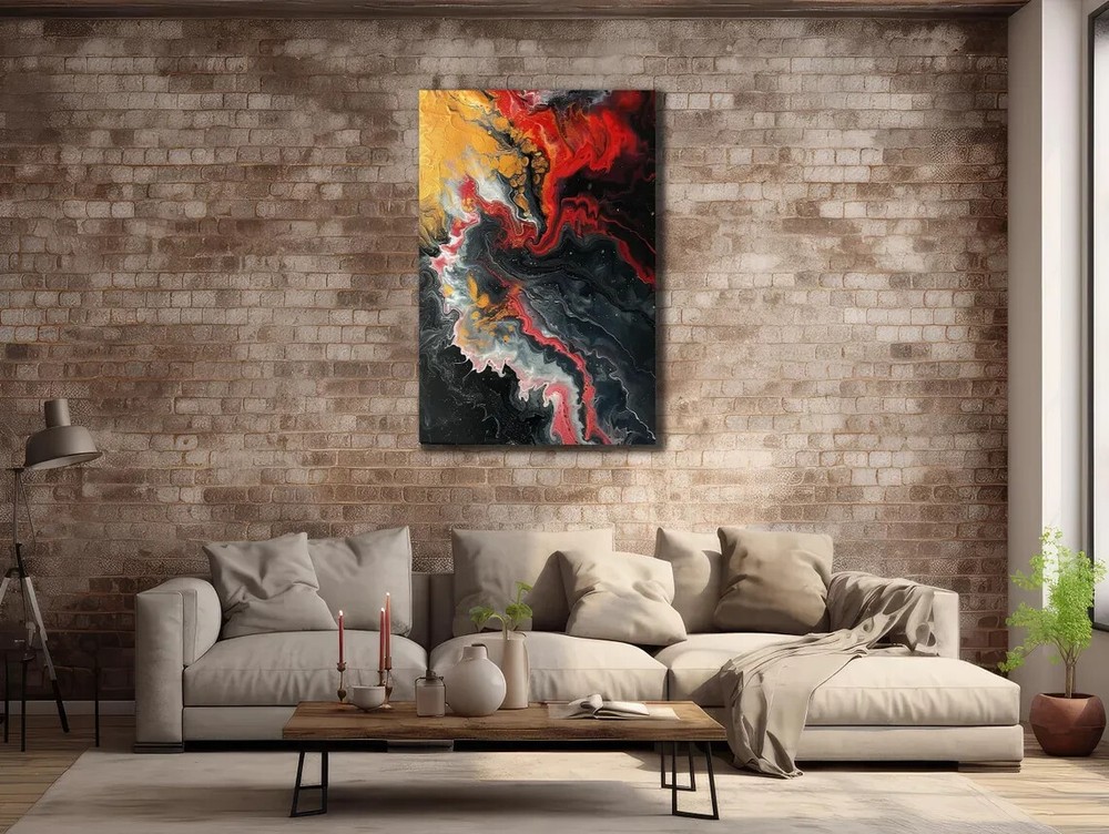 Colorful Abstract Marble Oil Painting Unframed Canvas Print Australian Wall Art