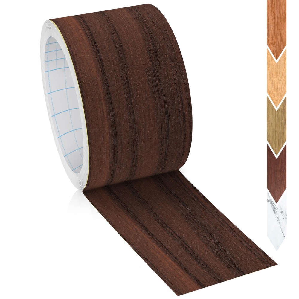 Wood Grain Repair Tape, 2.4 inch X 100ft Self Adhesive Walnut Grain Repair Pa...