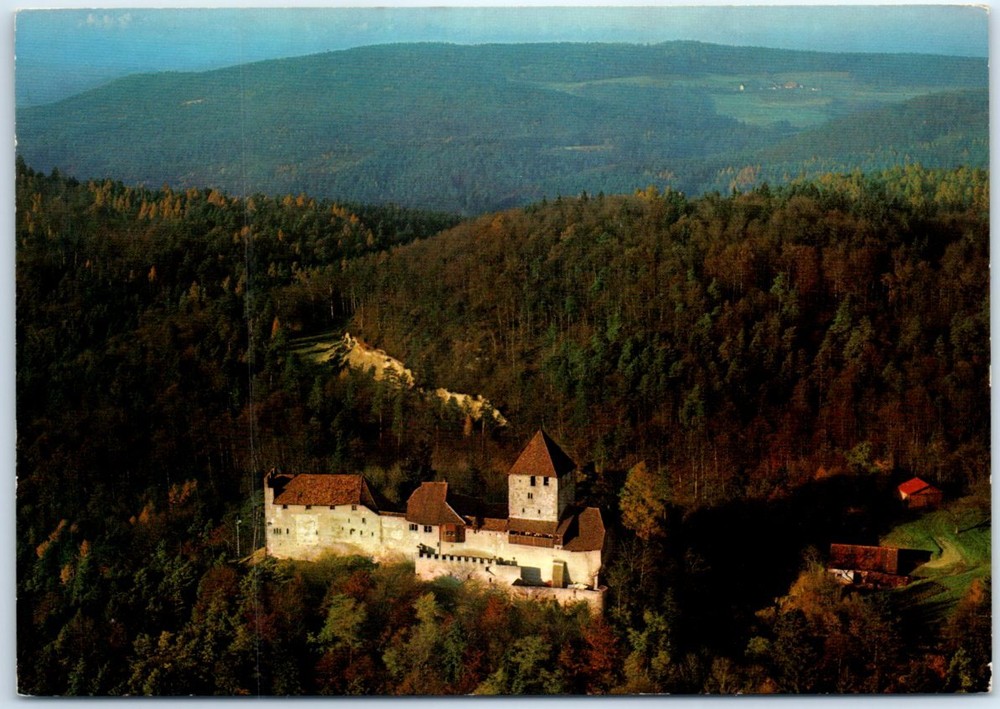 Postcard - Aerial view, Hohenklingen Castle - Stein am Rhein, Switzerland