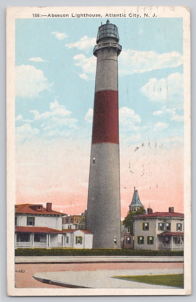 Absecon Lighthouse Atlantic City New Jersey NJ 1926 Vintage Postcard