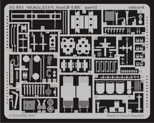 Eduard 35984 photo etched set  Sd. Kfz.251/1 Ausf. D UHU 1/35 for AFV CLUB kit