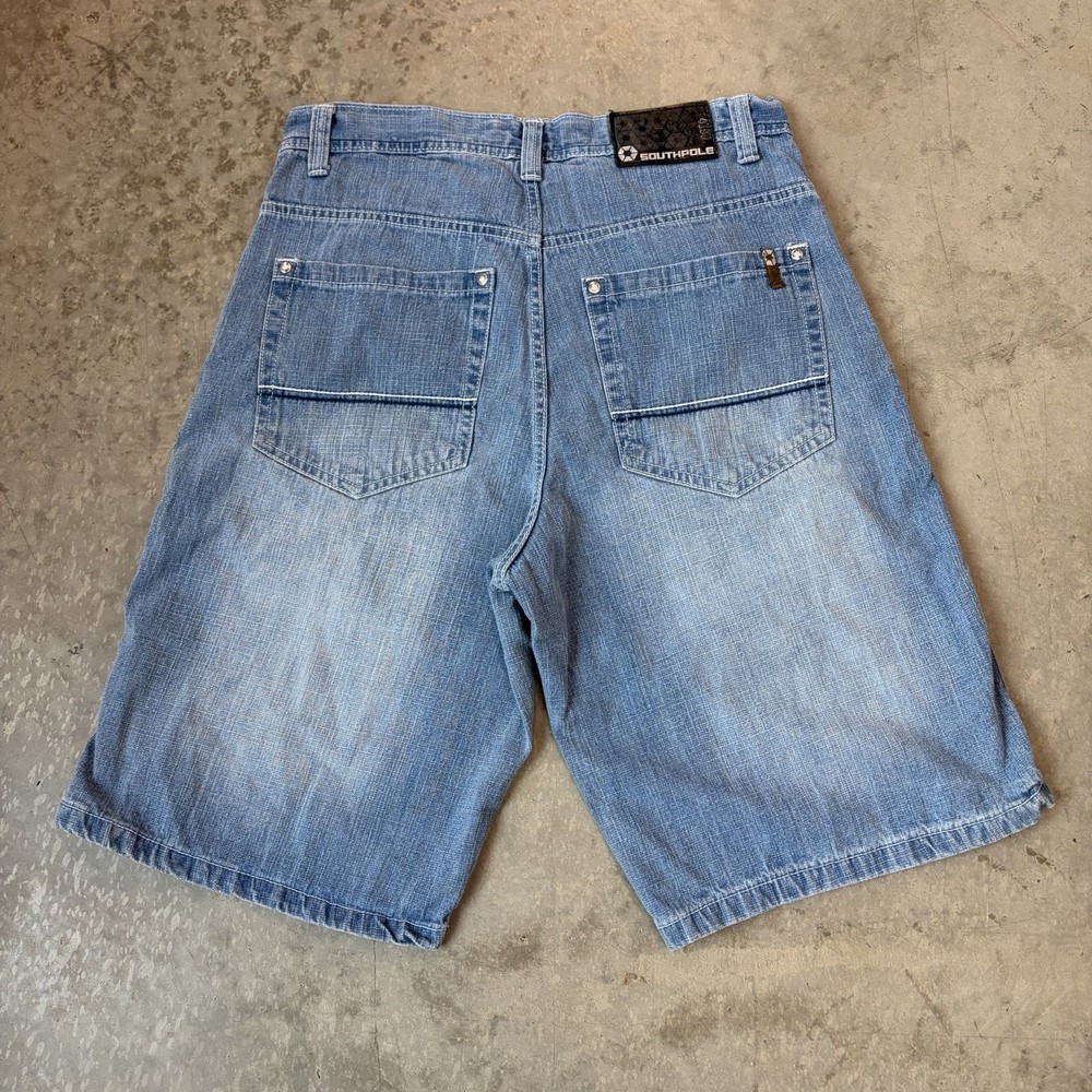 Vintage Y2K Southpole Jean Shorts Jorts Faded Baggy Brown Tab Hip Hop Men’s 34*