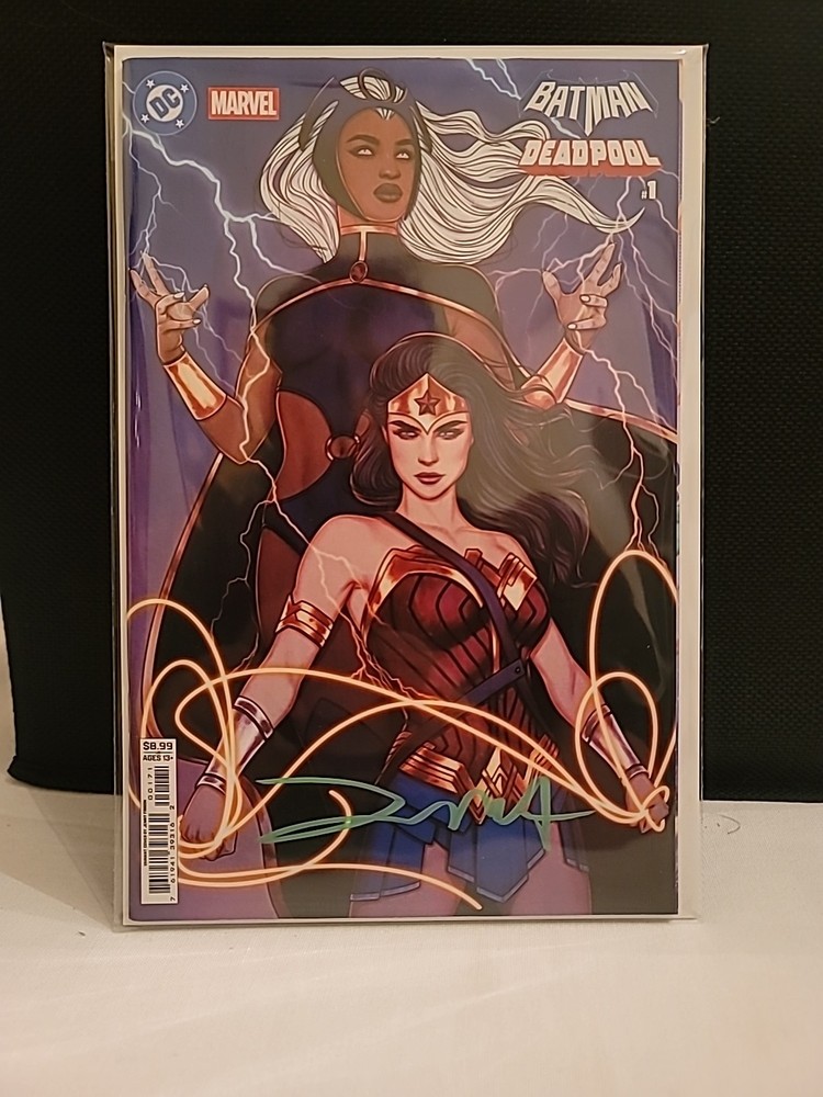DC / Marvel: Batman / Deadpool #1 Dan Mora Signed Wonder Woman / Storm W/COA