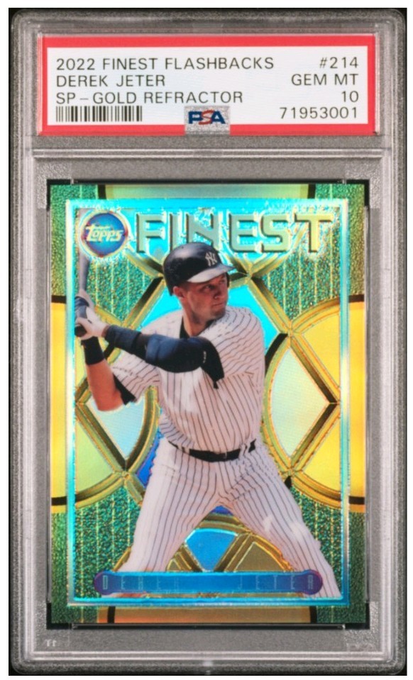 2022 Topps Finest Flashbacks - Derek Jeter #214 Gold Refractor /50