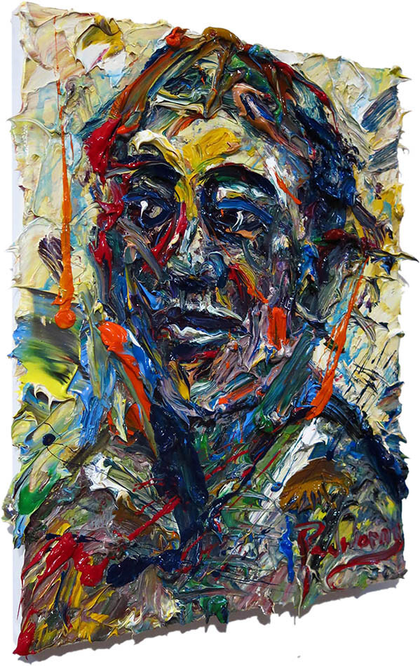 Abstract Impasto Expressionism Pop Original█Oil Painting Art Signed Portrait█Nr