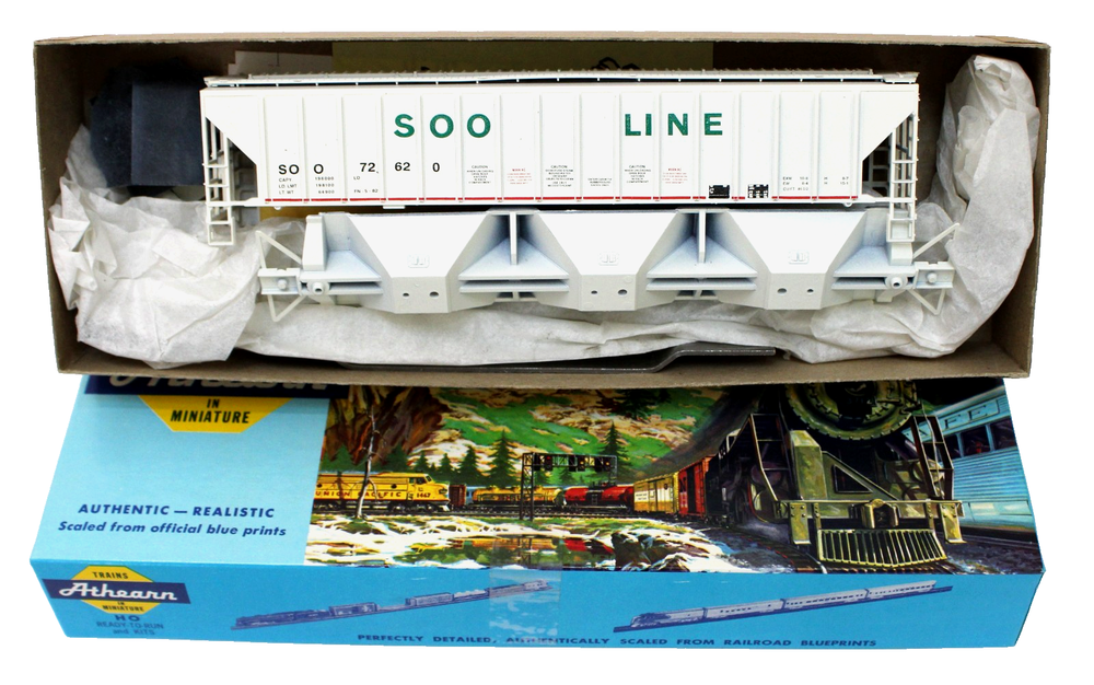 Accurate Finishing Athearn #1070 HO 54' Covered Hopper kit Soo Line 72620 NIB-image