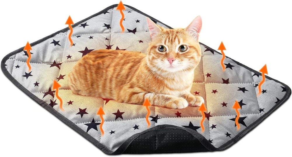 Self Warming Cat Bed Self Heating Dog Mat Star Pattern Warm Thermal Pet Pad