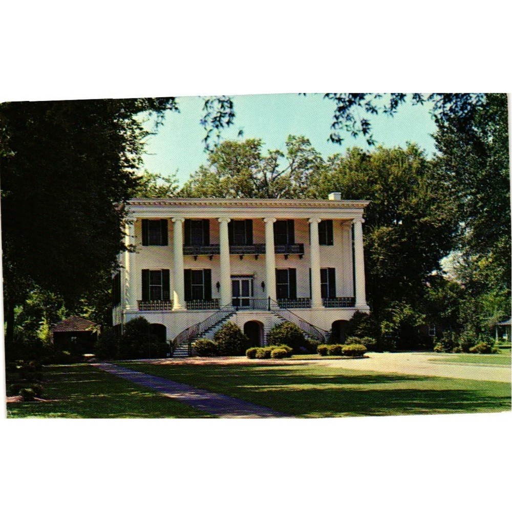 Vintage Postcard President's Mansion University of Alabama UA Tuscaloosa Chrome