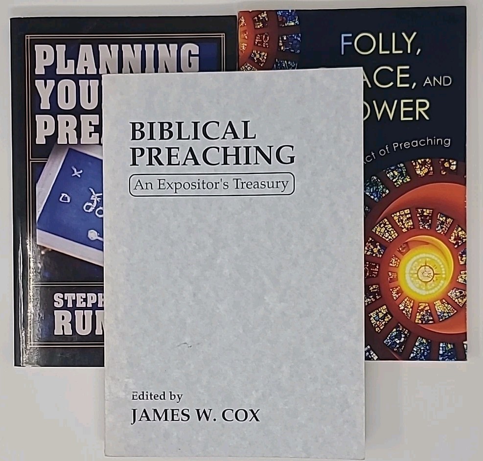 LOT: BIBLICAL PREACHING James W Cox + 2 Pastoral Ministry Sermon Prep Books