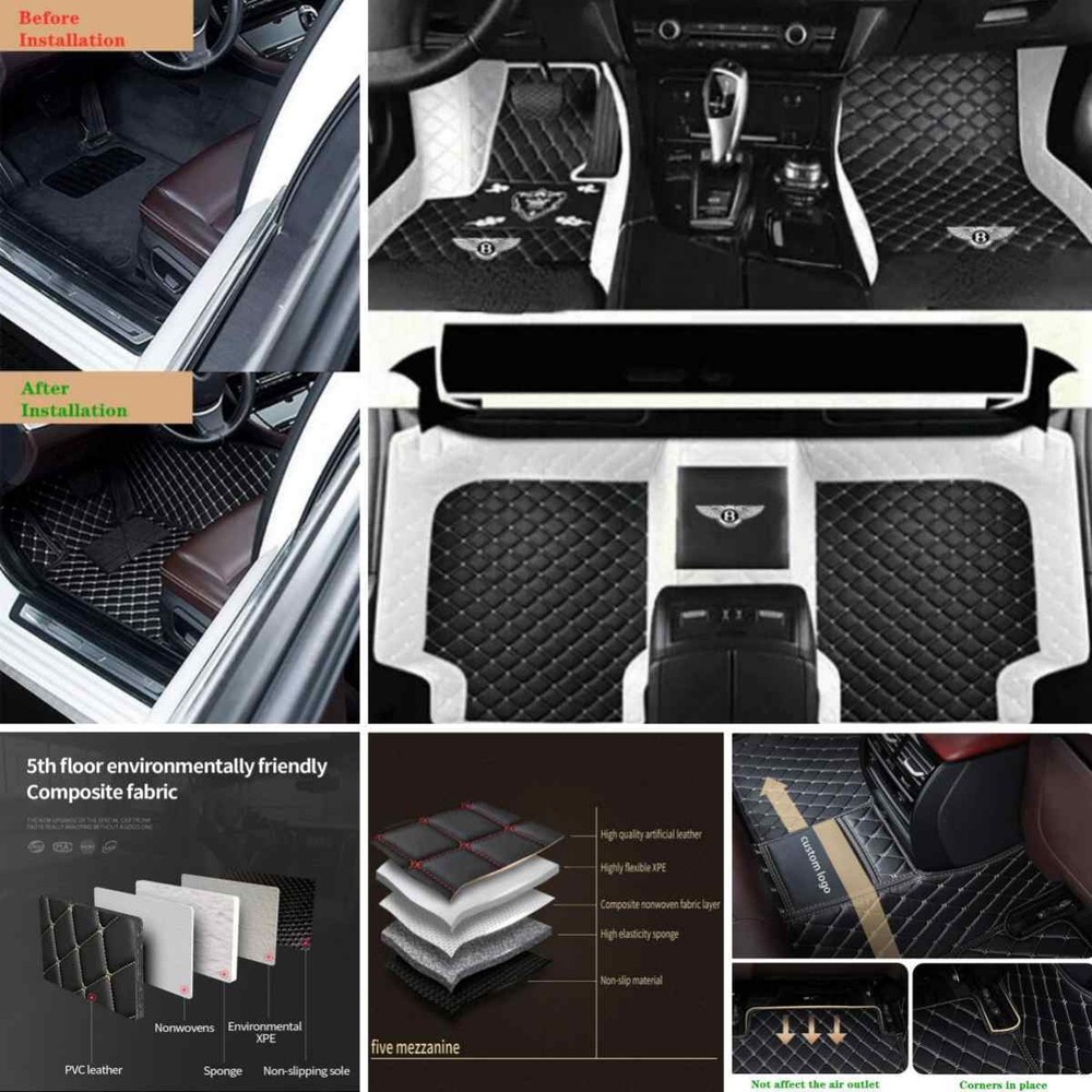 For Bentley Bentayga-Continental-Flying Spur-Mulsanne Car Floor Mat Auto Carpets