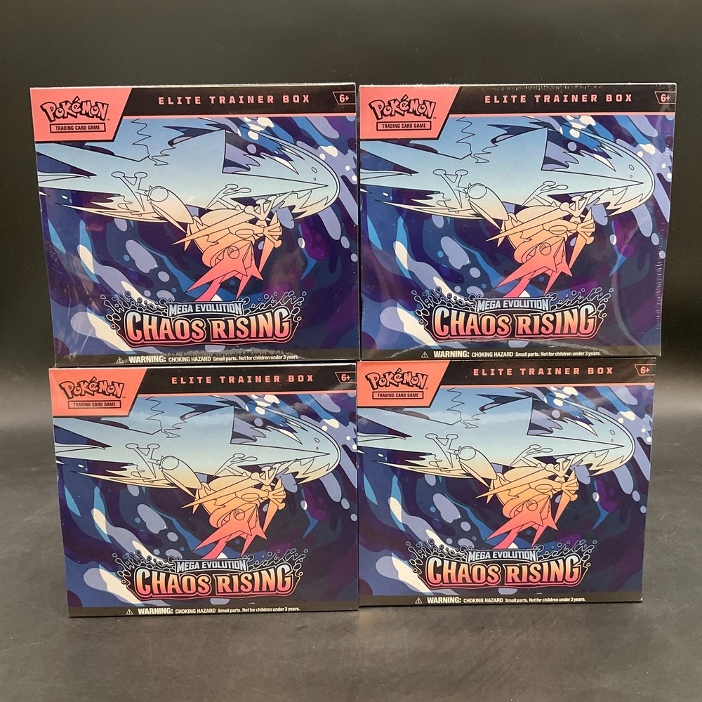 Lot of (4) Pokemon TCG Chaos Rising Elite Trainer Boxes SEALED ETBPROBSTEIN is actively accepting consignments !!