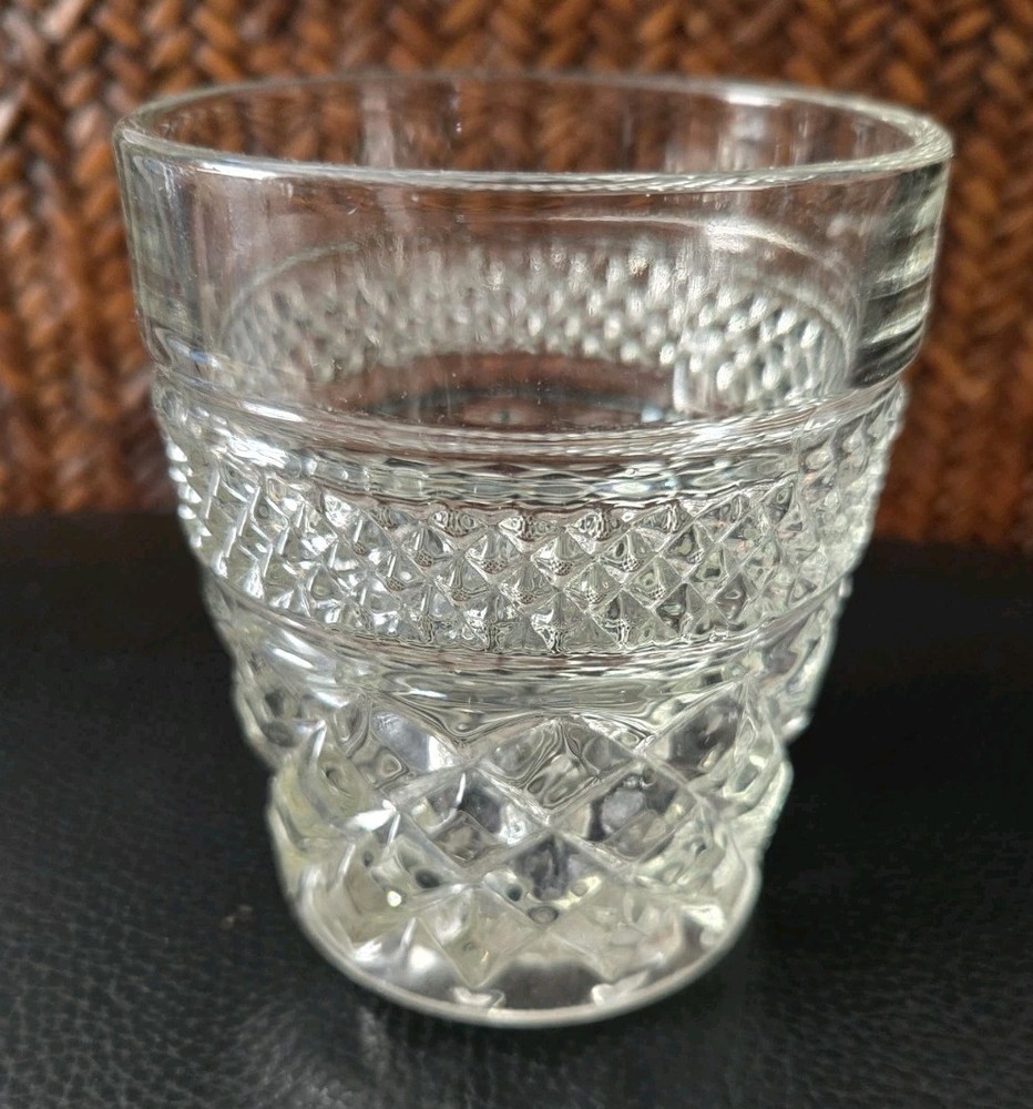 Set Of 2 Anchor Hocking Wexford Clear Glass Double Old Fashioned Glass 4 3/8