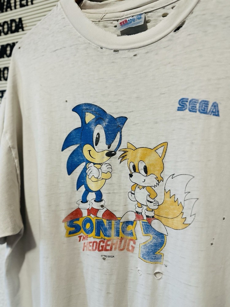 Vintage 1993 Sonic The Hedgehog Sega Video Game Promo T Shirt Men’s XL Thrashed