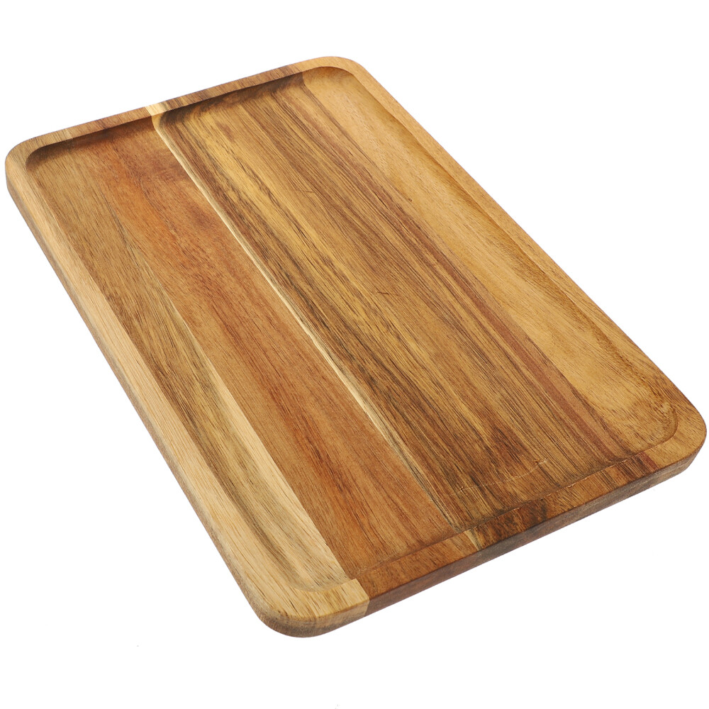 Solid Wood Serving Tray for Desserts Snacks Sushi Fruit Display