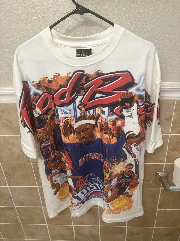NBA Detroit Pistons AOP Shirt Men Size XL
