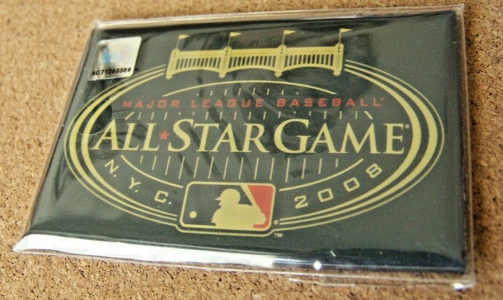 2008 MLB All-Star Game NY Yankees logo magnet with light yellowing