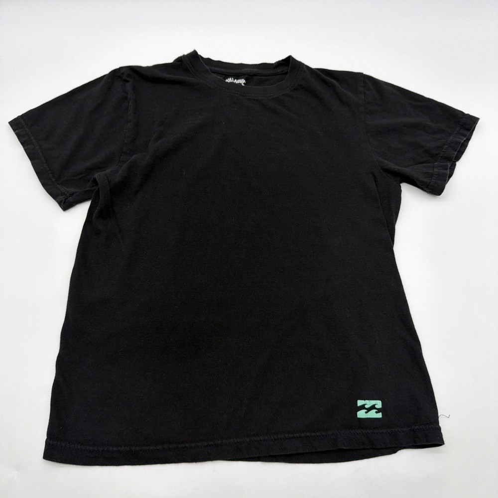 Billabong T-shirt Youth Boys S Black Logo 100% Cotton..#38120