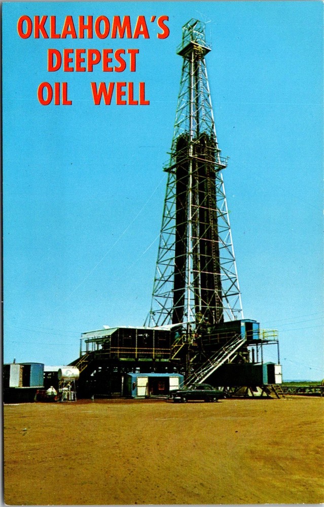 Dr Jim Stamps Oklahoma's Deepest Oil Well Vintage Postcard