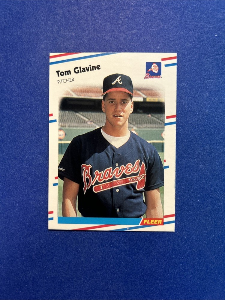 Vtg 1988 Fleer  #539 TOM GLAVINE Atlanta Braves NY Mets P MLB HOF