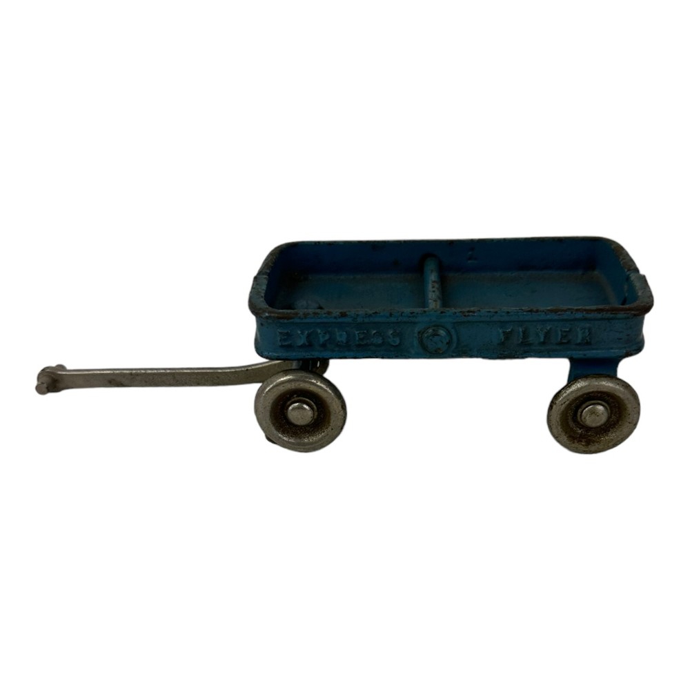 RARE ANTIQUE KILGORE EXPRESS FLYER WAGON - ORIGINAL CAST IRON TOY WAGON