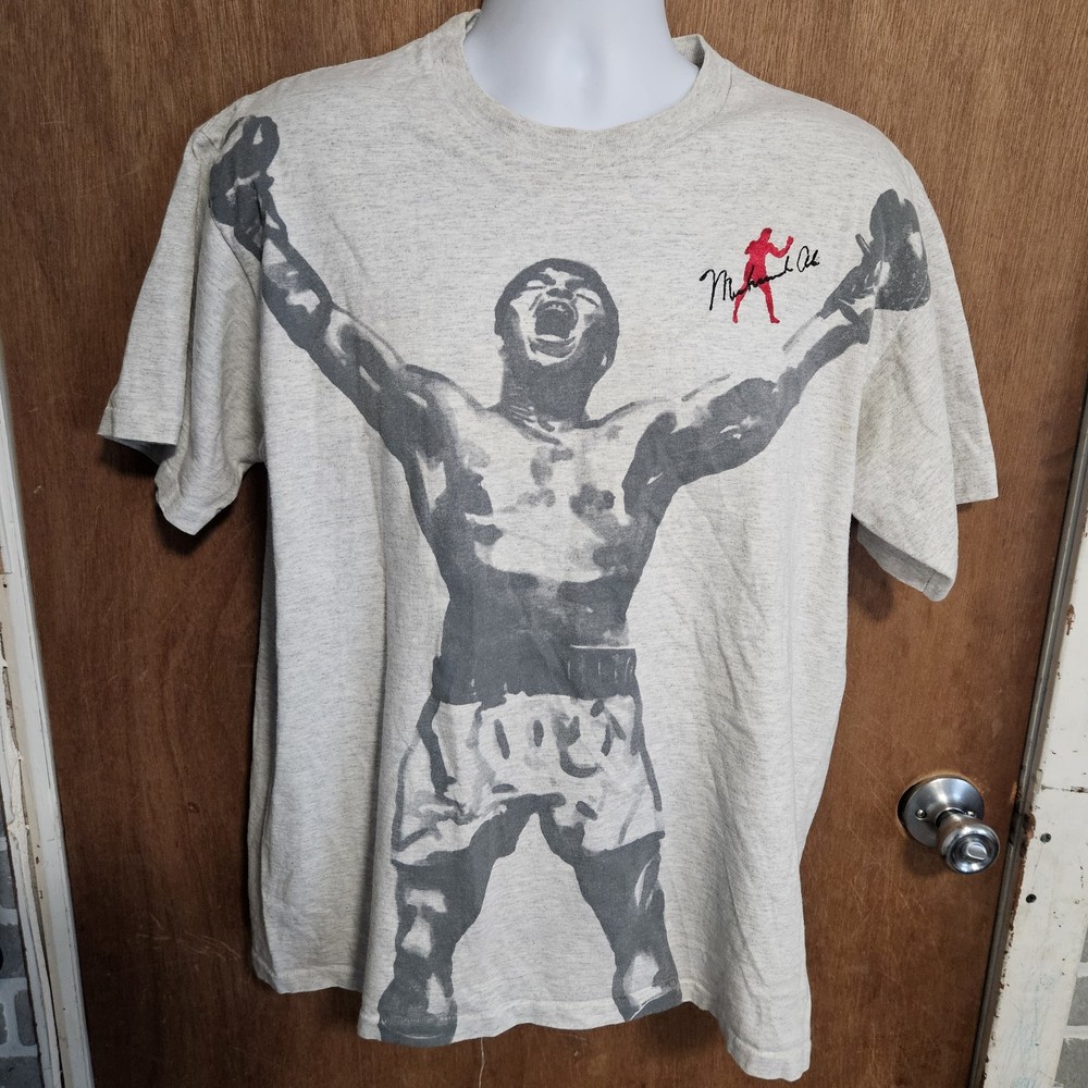 Vintage Muhammad Ali T Shirt Nutmeg Mills Boxing Graphic Tee L