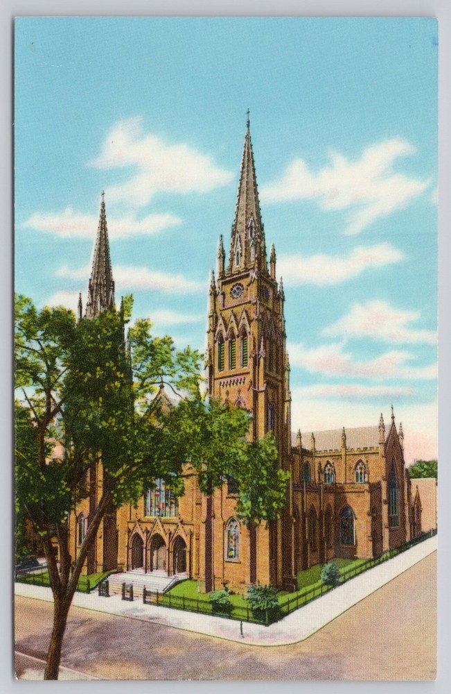 Albany New York, Cathedral of the Immaculate Conception, Vintage Postcard