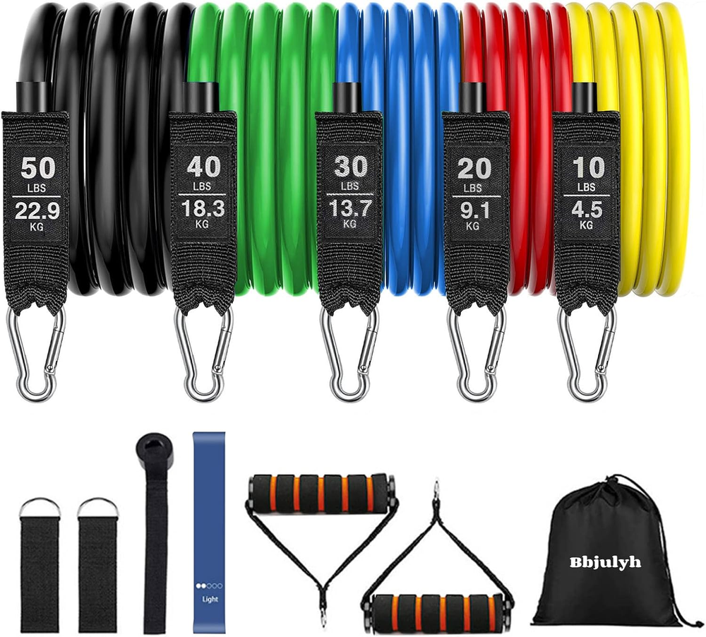 Resistance Bands Set,Fitness Exercise Cords Pull Rope Stretch Resistance Bands E