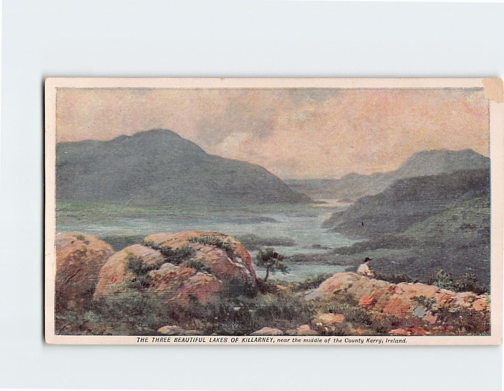 Postcard Three Beautiful Lakes of Killarney Ireland
