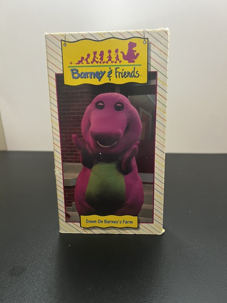 Barney : Barney & Friends - Down On Barney's Farm (VHS, 1993) Purple Dinosaur