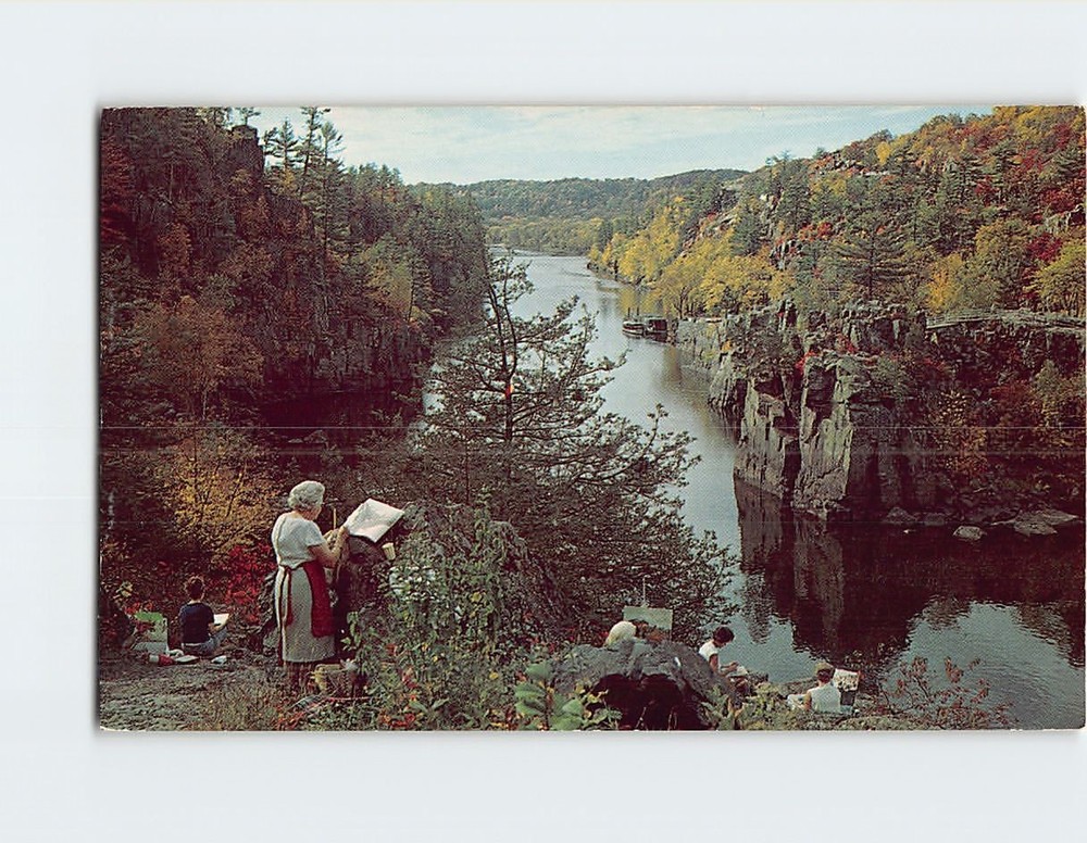 Postcard Interstate State Park Taylors Falls Minnesota-St. Croix Falls Wisconsin