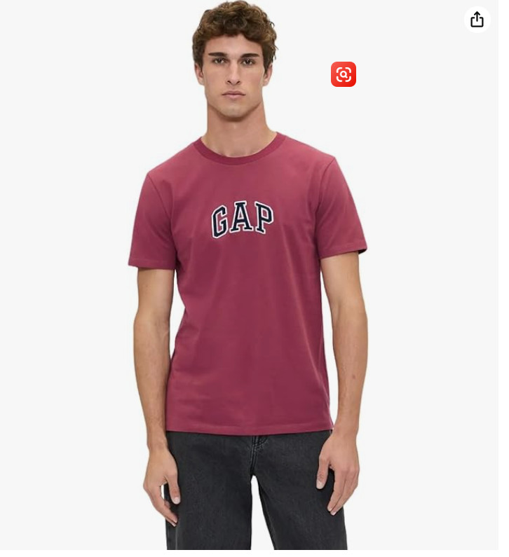 Gap Factory Everyday Soft Arch Logo T-Shirt Red Black White Men's XL New With Ta